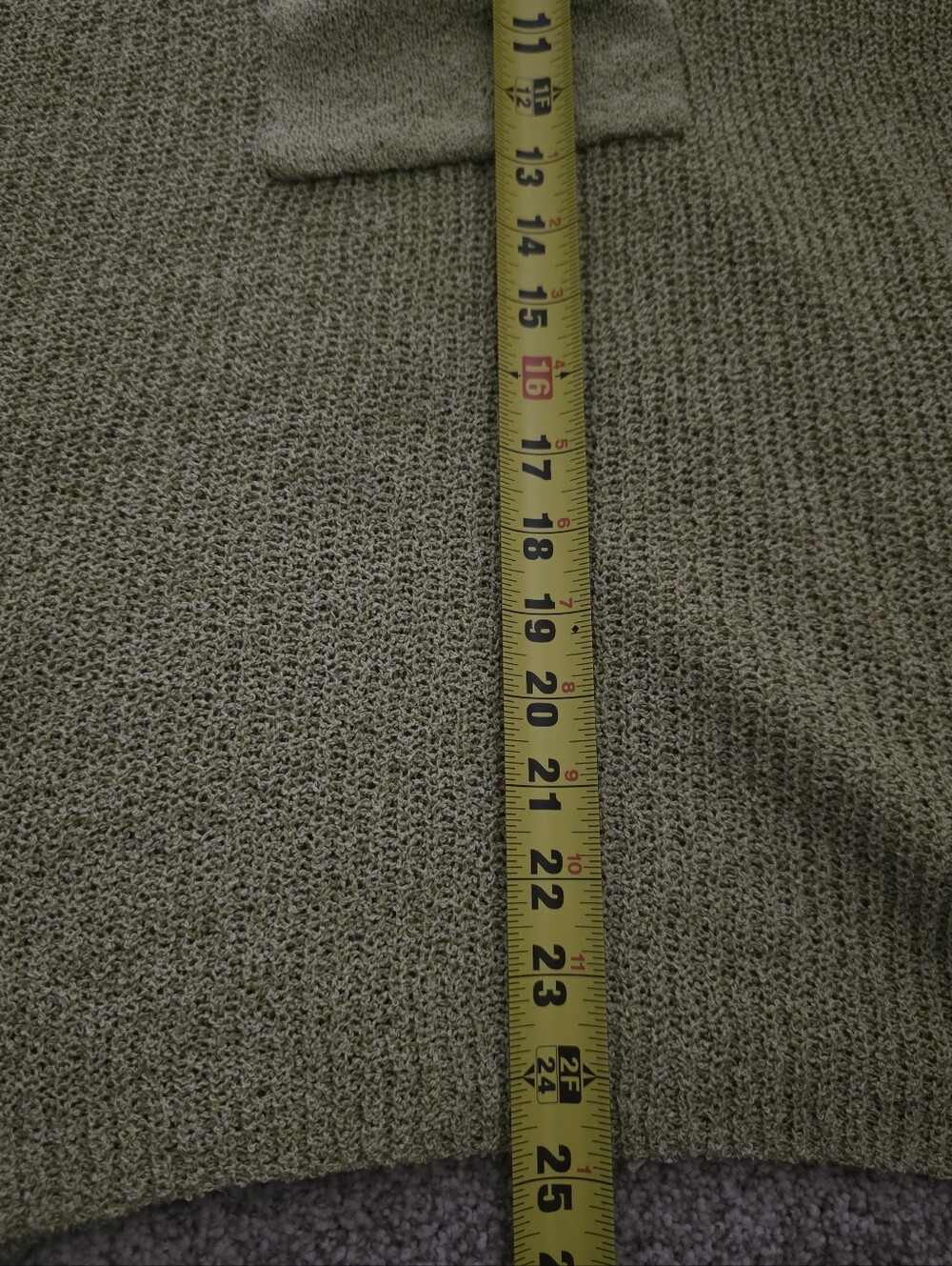 Green Apple Lightweight Sweater Tee w/side Chest Pocket. - Picture 8 of 8